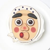 【都内の人気店・パティスリーラヴィアンレーヴ】福笑い ひょっとこケーキ 4号  