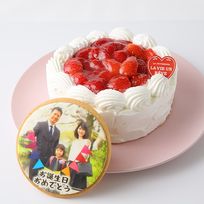 【都内の人気店・パティスリーラヴィアンレーヴ】写真ケーキ 5号 15cm 