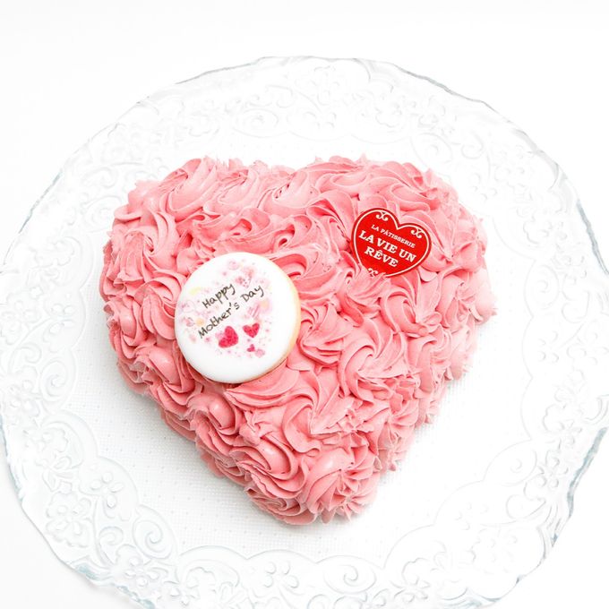 【都内の人気店・パティスリーラヴィアンレーヴ】ハートローズブーケケーキ４号 母の日2026 2