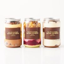 【都内の人気店・パティスリーラヴィアンレーヴ】250ml缶ケーキ3個セット（ショコラスペシャリテ（ショコラオランジュ）、グリオットピスターシュ、ティラミス）