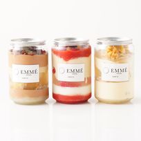 表参道の人気スイーツ店 EMME監修のケーキ缶  小サイズ250ml 3缶入 （薔薇とイチゴ缶、モンブラン缶、オペラ缶、全3種から選べる3種）