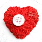 【都内の人気店・パティスリーラヴィアンレーヴ】ハートのレッドローズブーケケーキ4号 母の日2026 2