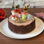 【都内の人気店・パティスリーラヴィアンレーヴ】クリスマス切り株チョコレートケーキ 5号 クリスマス2024 2