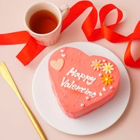 【都内の人気店・パティスリーラヴィアンレーヴ】《バレンタイン限定》 ハートのセンイルケーキ 4号 