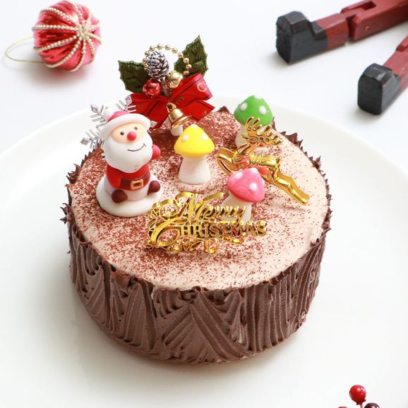 【パティスリーラヴィアンレーヴ】クリスマス切り株チョコレートケーキ 4号