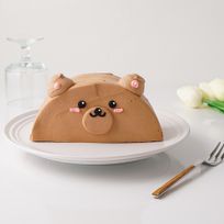 【都内の人気店・パティスリーラヴィアンレーヴ】茶くまのハーフケーキ 5号 