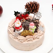 【都内の人気店・パティスリーラヴィアンレーヴ】ベルギー産ショコラを使用したクリスマスチョコケーキ 4号 2025