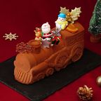 【パティスリーラヴィアンレーヴ】サンタを乗せて汽車が走り出す♪サンタの汽車旅行チョコレートケーキ クリスマス2023 1