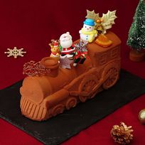 【パティスリーラヴィアンレーヴ】サンタを乗せて汽車が走り出す♪サンタの汽車旅行チョコレートケーキ クリスマス2023