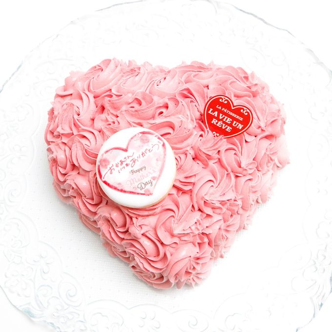 【都内の人気店・パティスリーラヴィアンレーヴ】ハートローズブーケケーキ４号 母の日2026 1