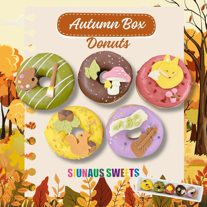 【SIUNAUS SWEETS】オータムドーナツ５個入BOX 1