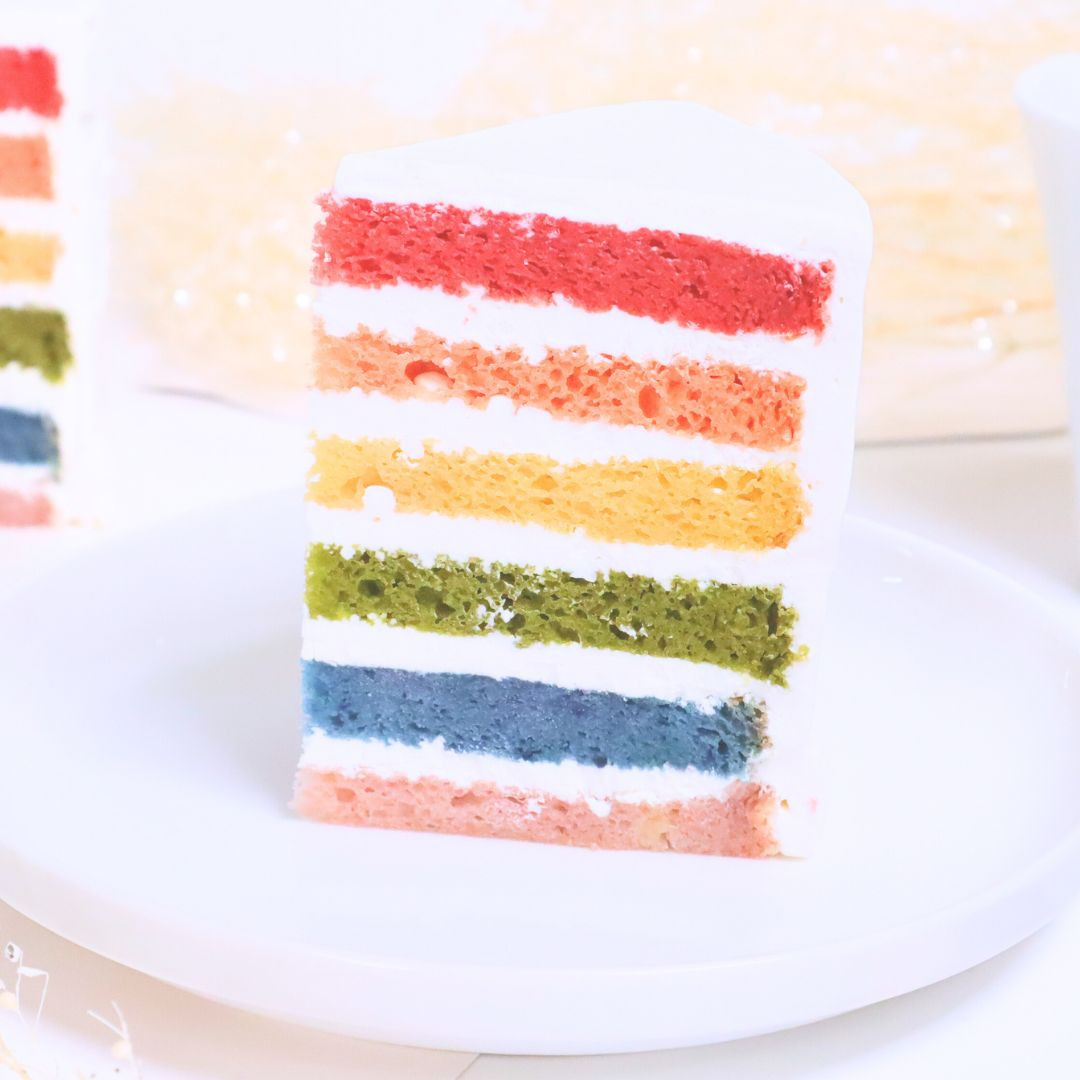 夢幻レインボーケーキ 4号 《小麦、乳、卵、化学着色料不使用》《日本
