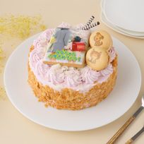 【プリントクッキー付】いちごクリームデコレーション 5号 15cm  