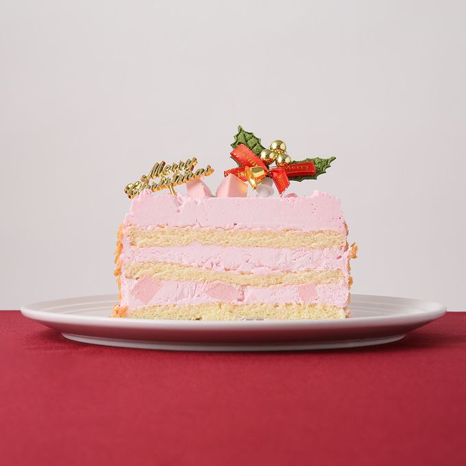 【お好きな画像でお作りします】クリスマス写真クッキーケーキ ストロベリー 4号  5