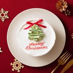 【センイルケーキ】【リボン付き】ツリーがかわいいセンイルケーキ 4号 クリスマス2024 1