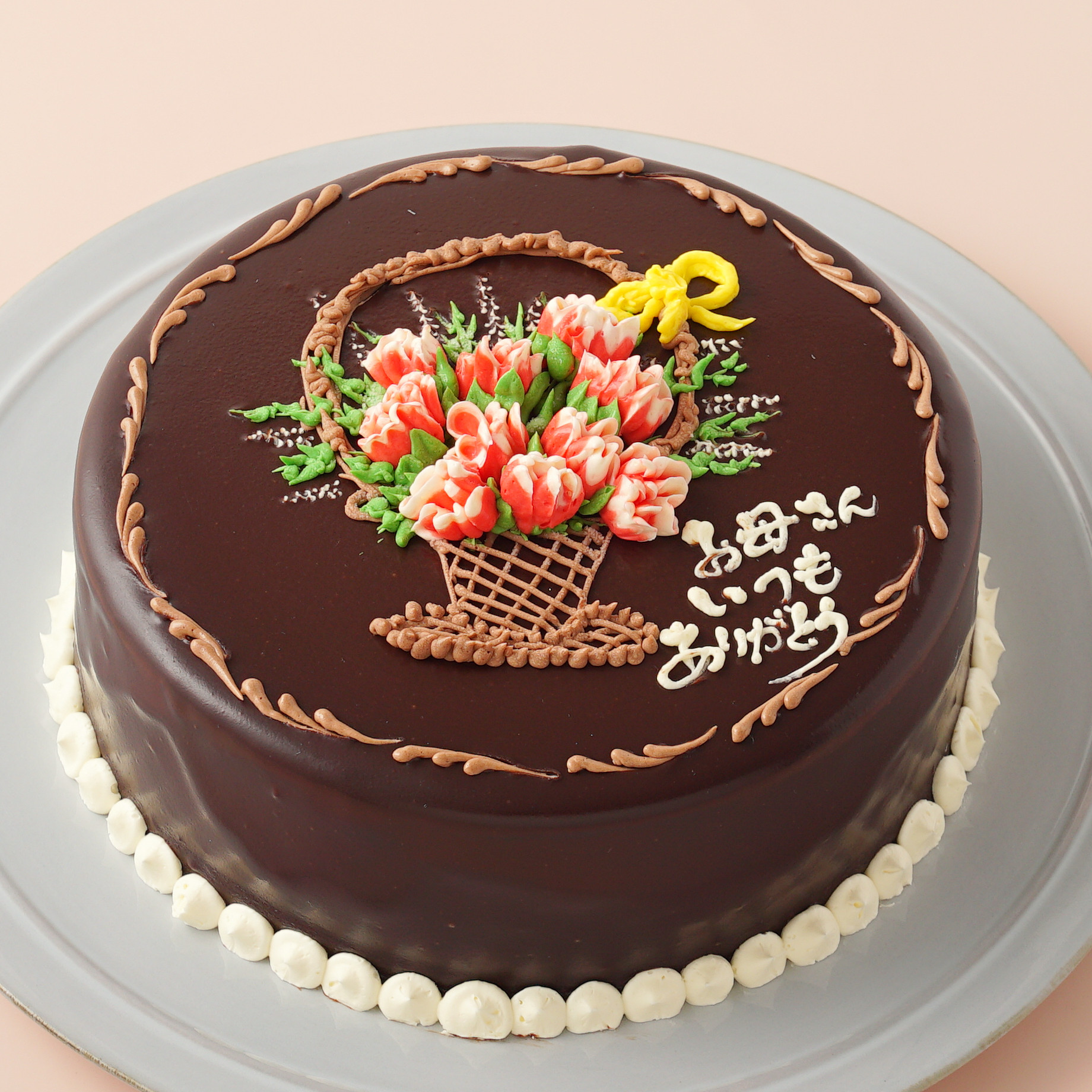 カーネーションのチョコレートクリームデコレーション 《Cake.jp限定》 2