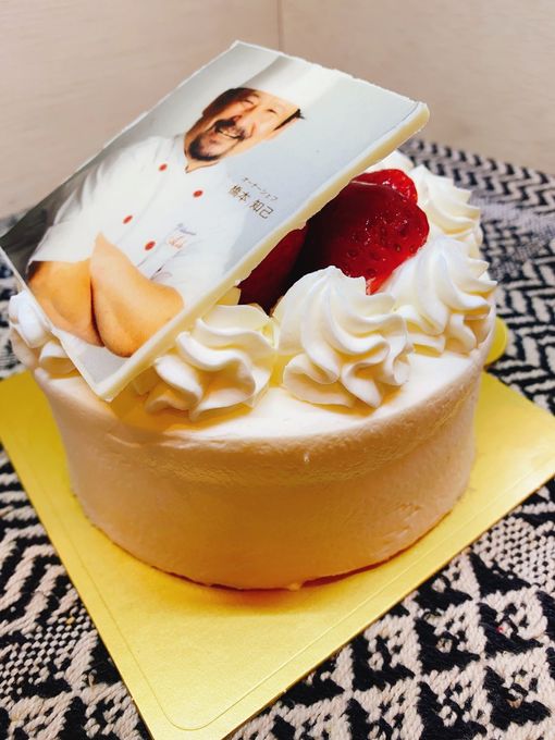 国産夏イチゴで作る 生クリームデコレーション 印刷ケーキ 4号 12cm 2