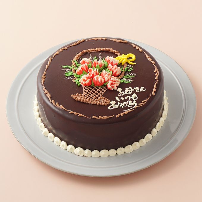 カーネーションのチョコレートクリームデコレーション 《Cake.jp限定》 母の日2024 1