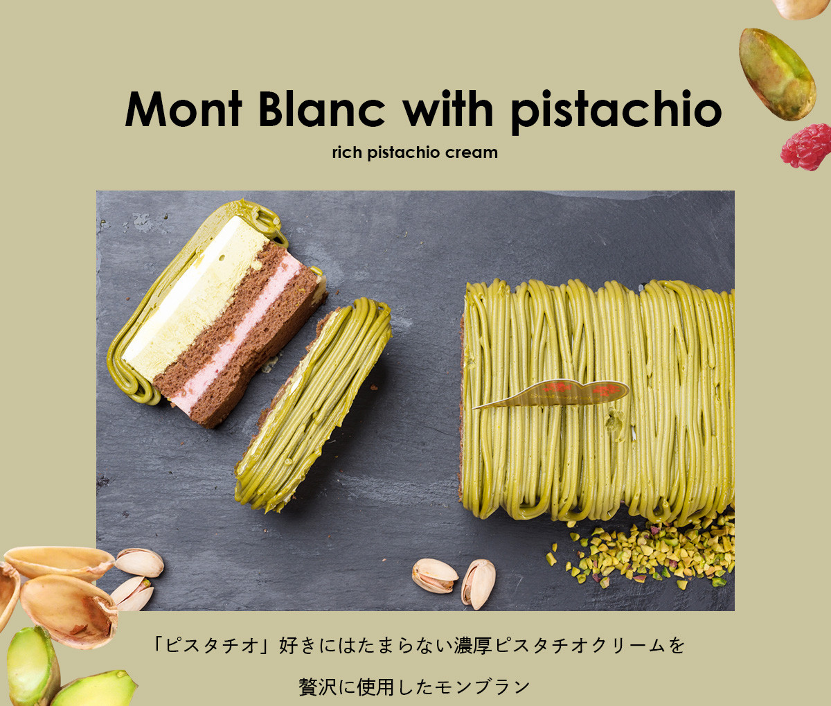 極ピスタチオモンブランクリスマスケーキ 【クリスマス】〔ピスタチオ