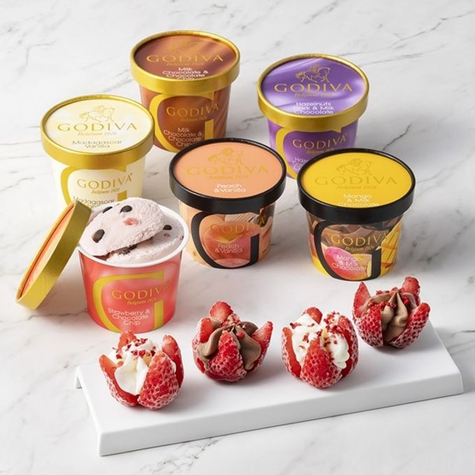 【GODIVA】カップアイス&あまおう苺ショコラアイス（10個入​）父の日2026 1