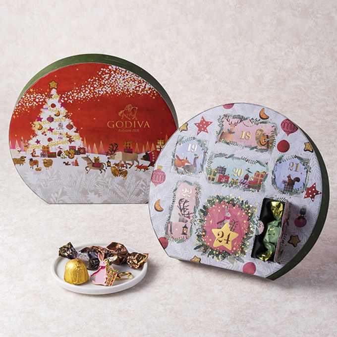 【GODIVA】ゴディバ 星降る森のクリスマス 7days カウントダウンカレンダー（7粒入） 母の日のギフト・プレゼント2025 1