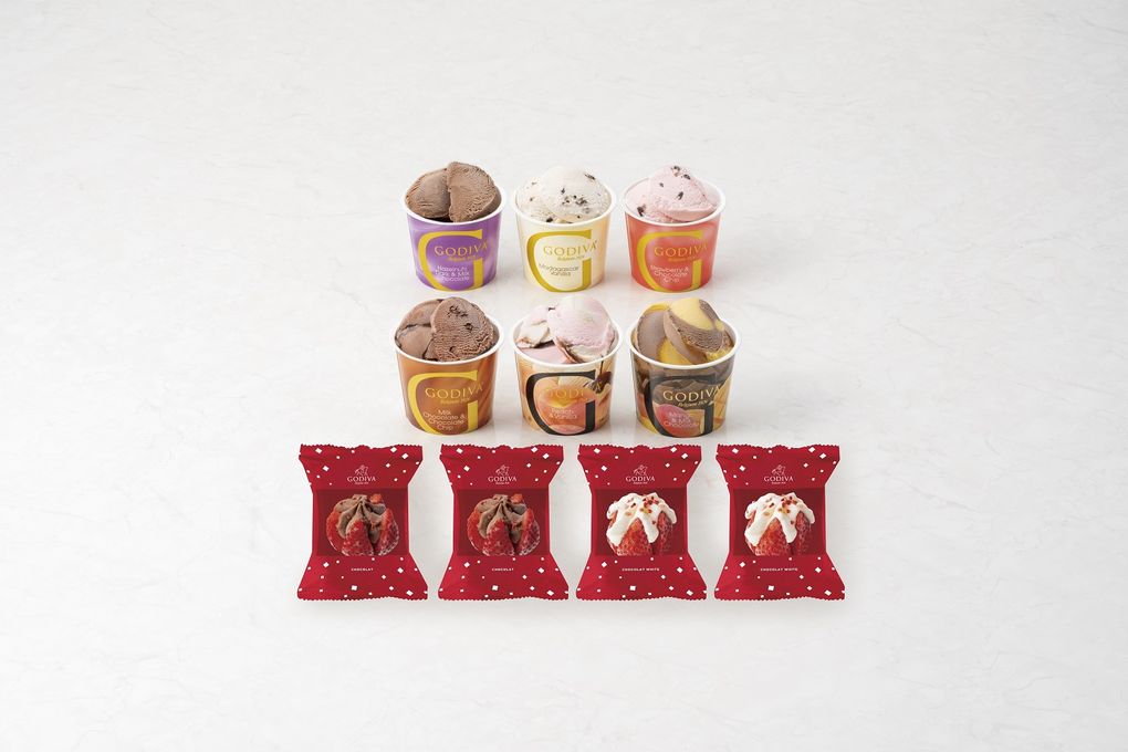 【GODIVA】【送料込】カップアイス&あまおう苺ショコラアイス(10個入) 2
