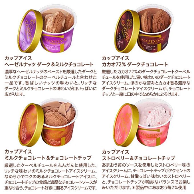 【GODIVA】【送料込】カップアイス&ショコラフォンデュ（8個入） 4