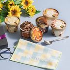 【GODIVA】【オンラインショップ限定・送料込】カップアイスクリーム 90ml(5個入)+ オリジナルハンドタオルセット 2