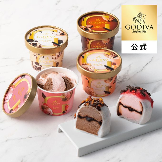 【GODIVA】【オンラインショップ限定・送料込】カップアイス＆もちアイス(6個入) 1