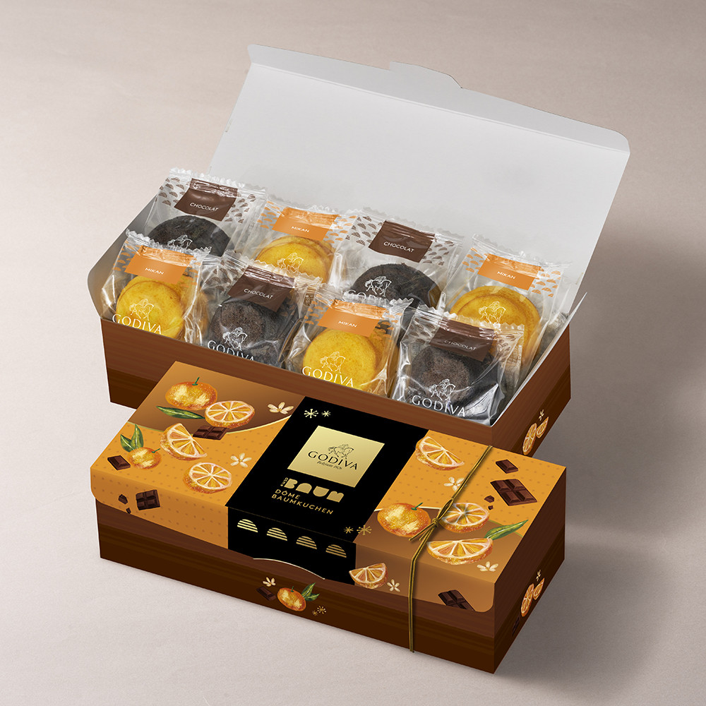 菓子/デザート chocolate - Godiva choco GODIVA】ドームバームクーヘン ショコラ＆みかん（8個入