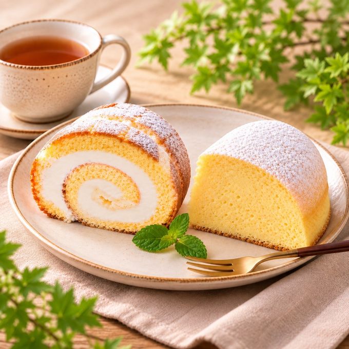 ふんわりチーズケーキ(６号 18cm) ＆ レアチーズロール(17cm) セット 4