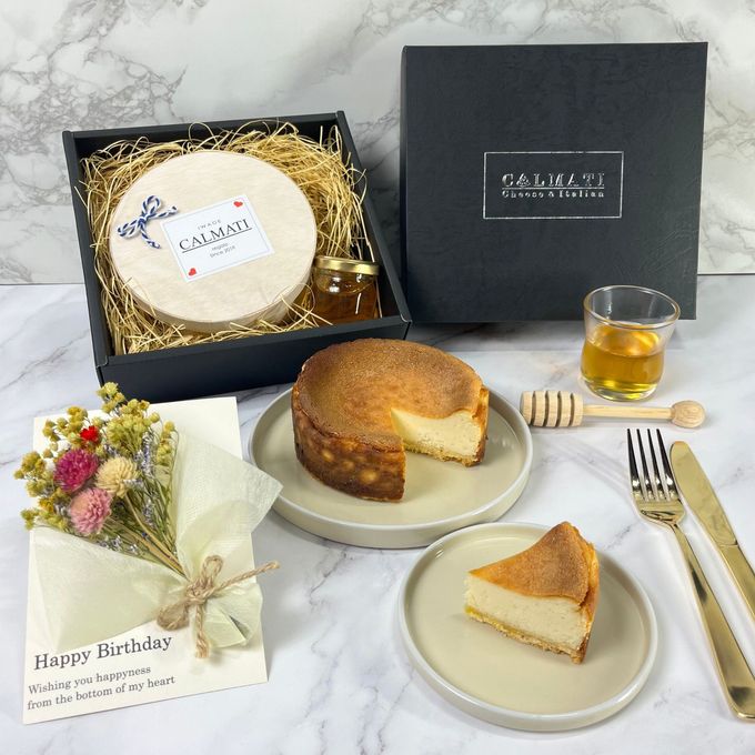 【ミニドライフラワー付き 】ハチミツをかけて完成する濃蜜チーズケーキ 4号 ハチミツ付き バレンタイン2026 ホワイトデー2026 1