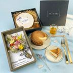 【BOX入りドライフラワー】＆濃蜜チーズケーキ はちみつ付き   1