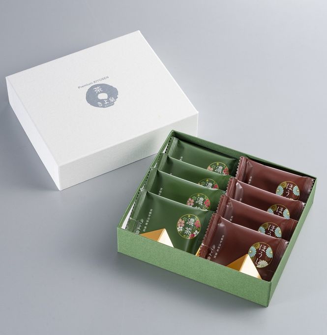 【京都 きよ泉】 宇治抹茶・ほうじ茶チョコレート 8枚入り 抹茶スイーツ 抹茶チョコ ギフト プレゼント  お歳暮2025 3