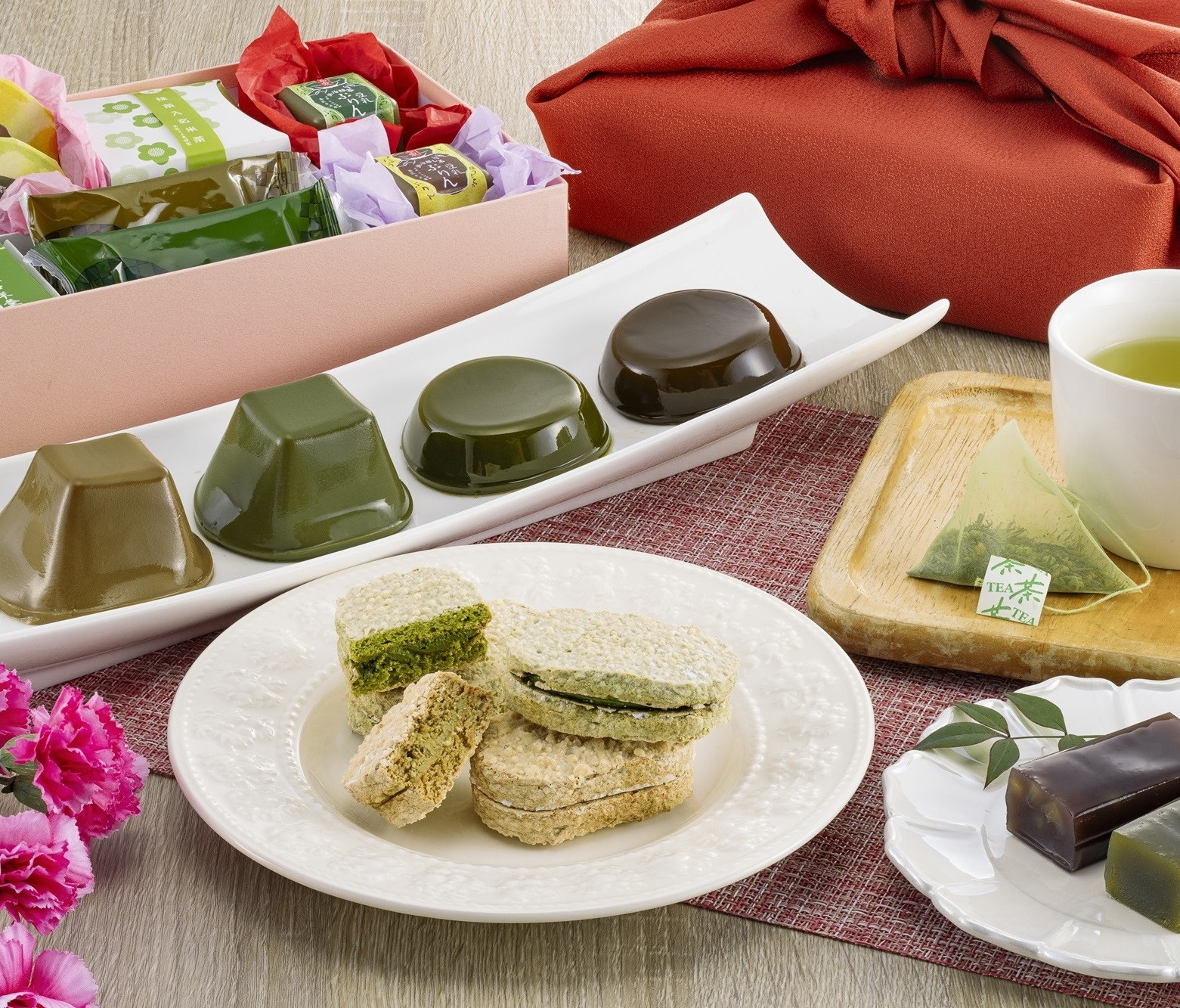 【京都 きよ泉】母の日パッケージ 抹茶スイーツ お茶 詰め合わせセット 風呂敷包み 和菓子 焼き菓子 スイーツ 送料無料 母の日2026