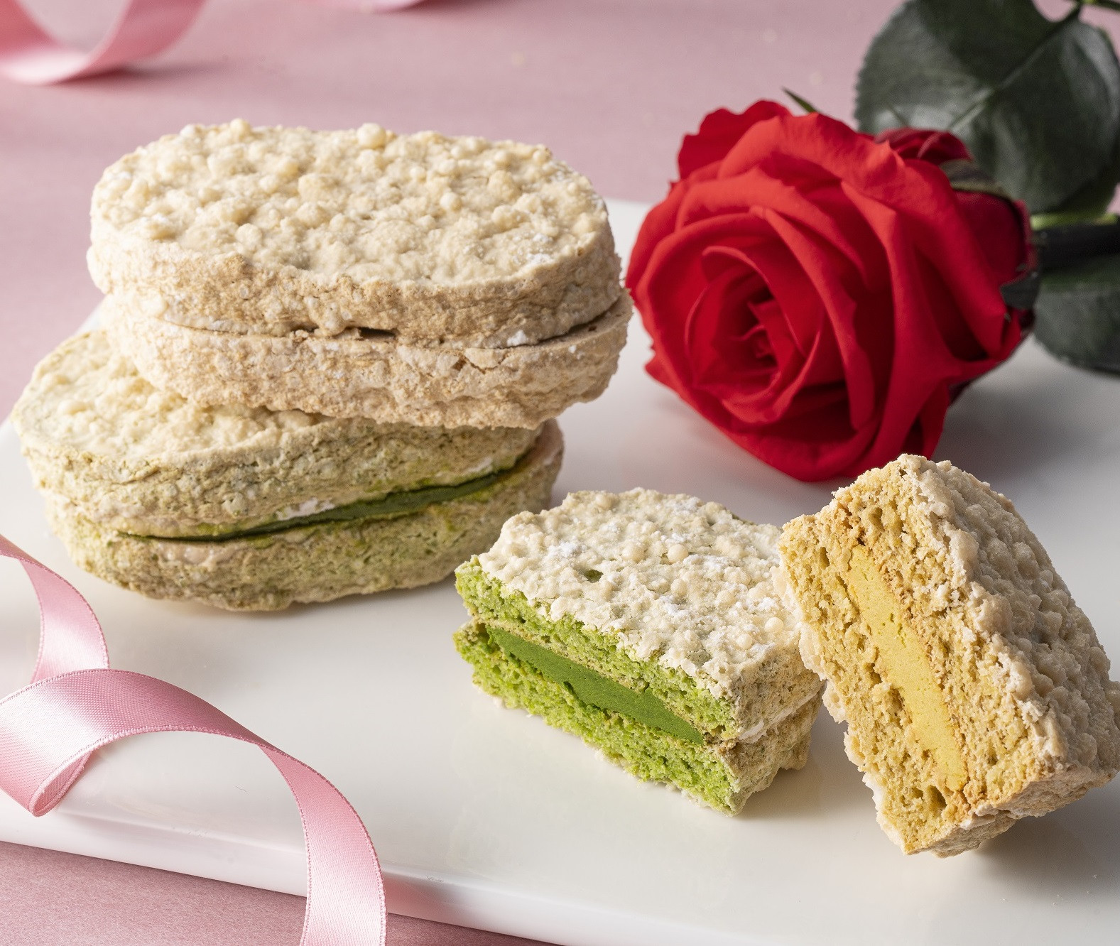 京都 きよ泉】 宇治抹茶ダックワーズ・ほうじ茶ダックワーズ 10個入り