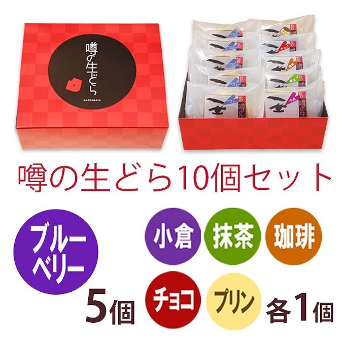 噂の生どら（ブルーベリーとバラエティ5種） 10個セット 2