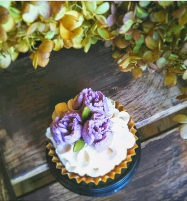 紫芋フラワーケーキ&パンプキンチーズケーキのセット《ヴィーガンスイーツ》  2