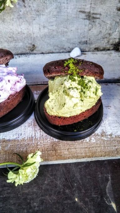 ☆グルテンフリー&ヴィーガン☆ 米粉ガトーショコラ クリームサンド ３個セット《ヴィーガンスイーツ》 2
