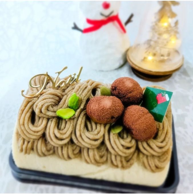 ☆Christmas限定☆ヴィーガン&グルテンフリーモンブランロールケーキ《ヴィーガンスイーツ》 3
