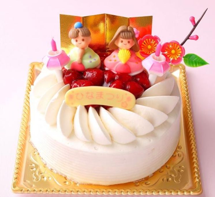 ひな祭り苺ホワイトデコレーションケーキ 5号  1