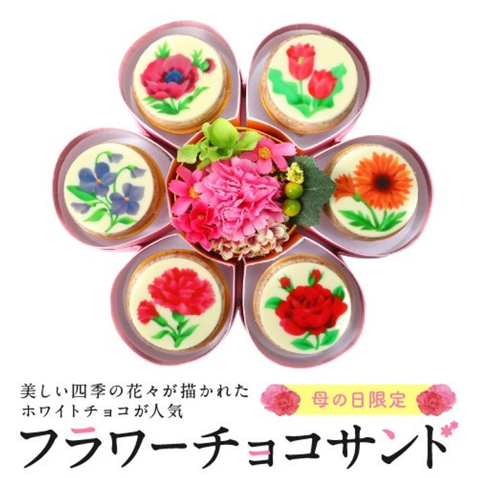 【アーティフィシャルフラワー】ホワイトチョコレートを使用したフラワーチョコレート 母の日 1