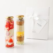 表参道の人気スイーツ店[EMME]が誇る実力の一品 瓶パフェ2本セット（オペラ＆苺と薔薇のチーズケーキ） 母の日のギフト・プレゼント2025