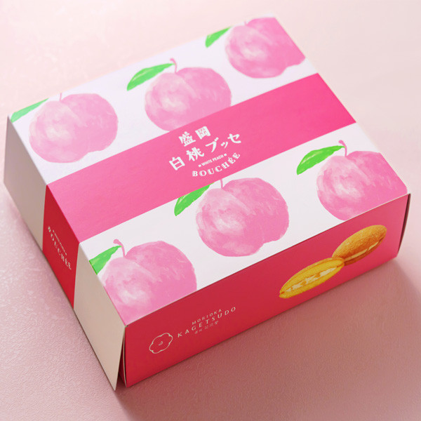 白桃ブッセ6個入(moriokaha-1t)（プランタンブラン by kagetsudo