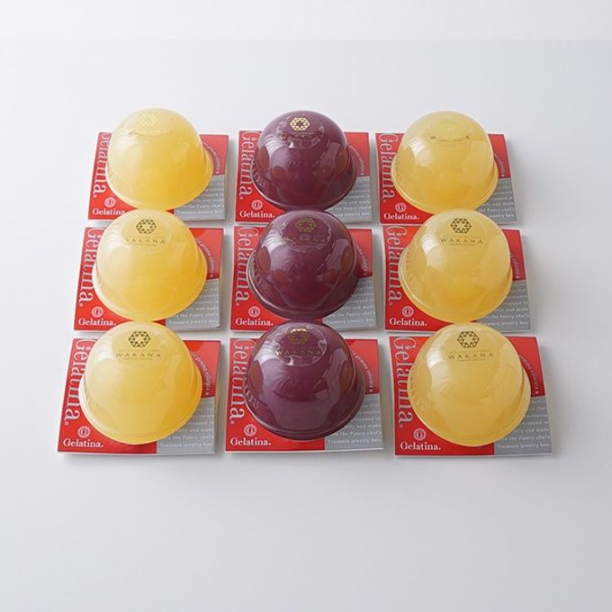 岡山県産果実100％とろけるような濃質食感 清水白桃・ピオーネジュレ9個入   9