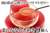 岡山県産完熟フルーツトマトのジュレ「まっかなときめき」9個入   1