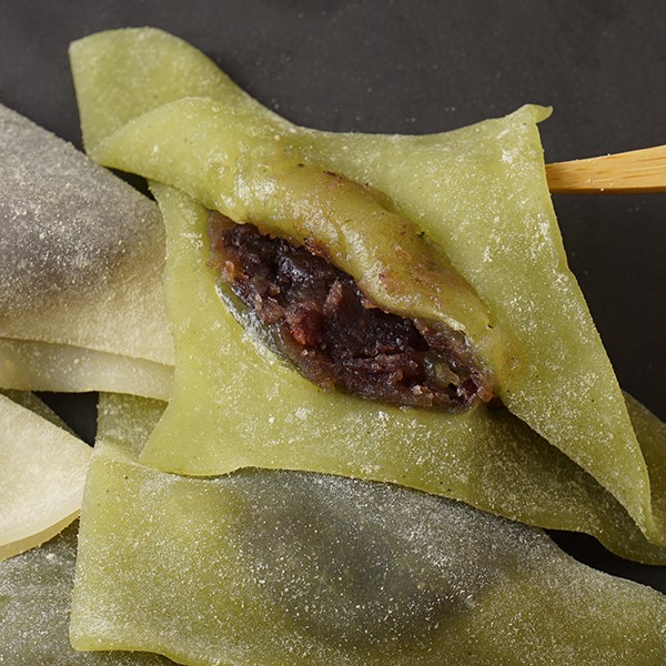 東山八ツ橋本舗】つぶあん入り生八ツ橋 (ニッキ・抹茶詰合せ) 14個入り