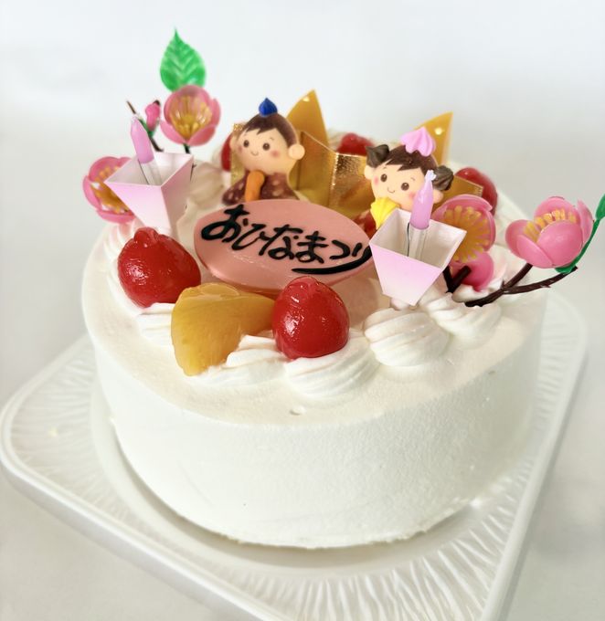おひな祭りケーキ5号（直径15ｃｍ） 卵・乳製品アレルギーにも対応 2