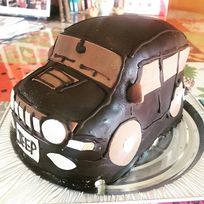 チョコレート仕上げ3D乗り物立体型ケーキ 5号