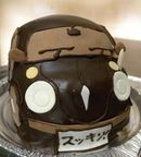 チョコレート仕上げ3D乗り物立体型ケーキ 5号 3